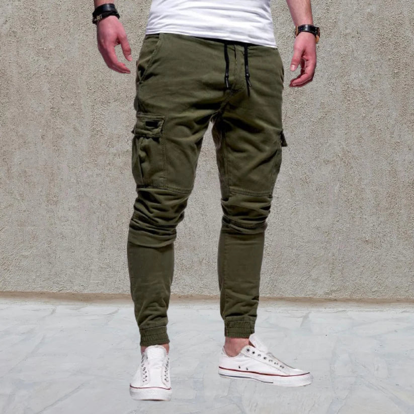 DANIEL - CASUAL MEN'S TROUSERS WITH PATCH POCKETS