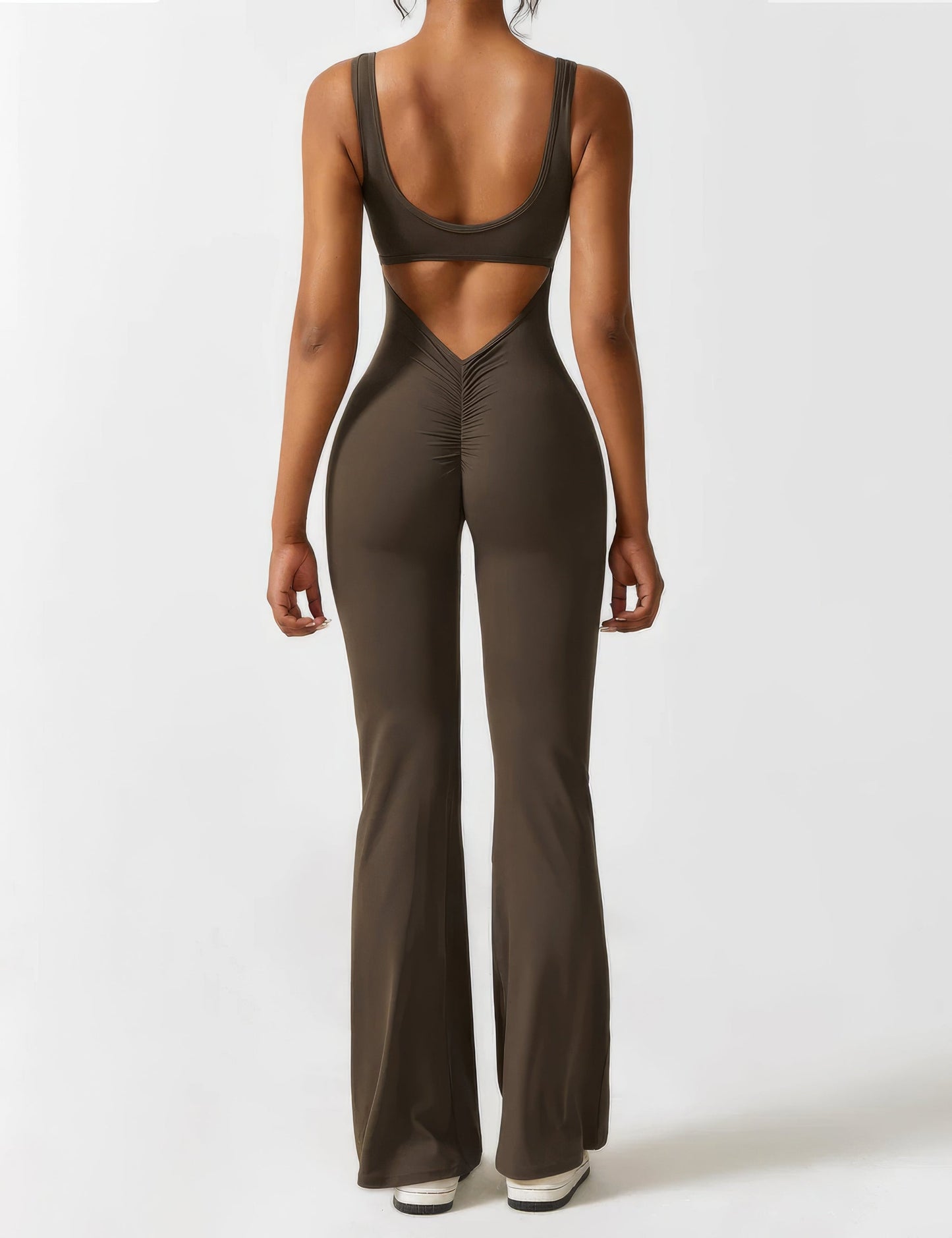 V-Back Flared Jumpsuit