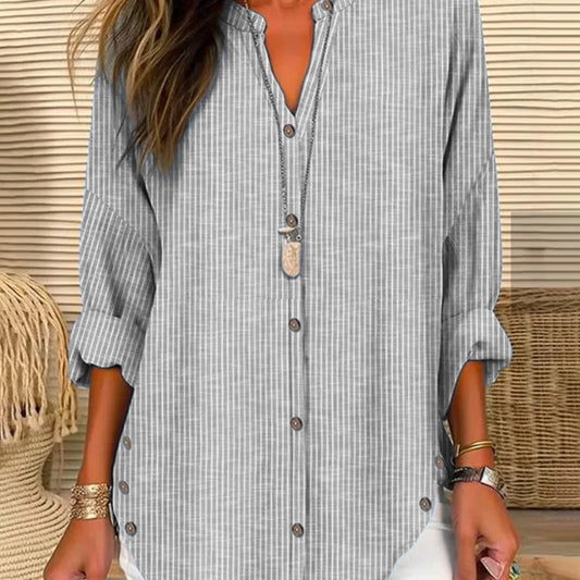 Reese™ | Laidback Loose Fit Striped Shirt