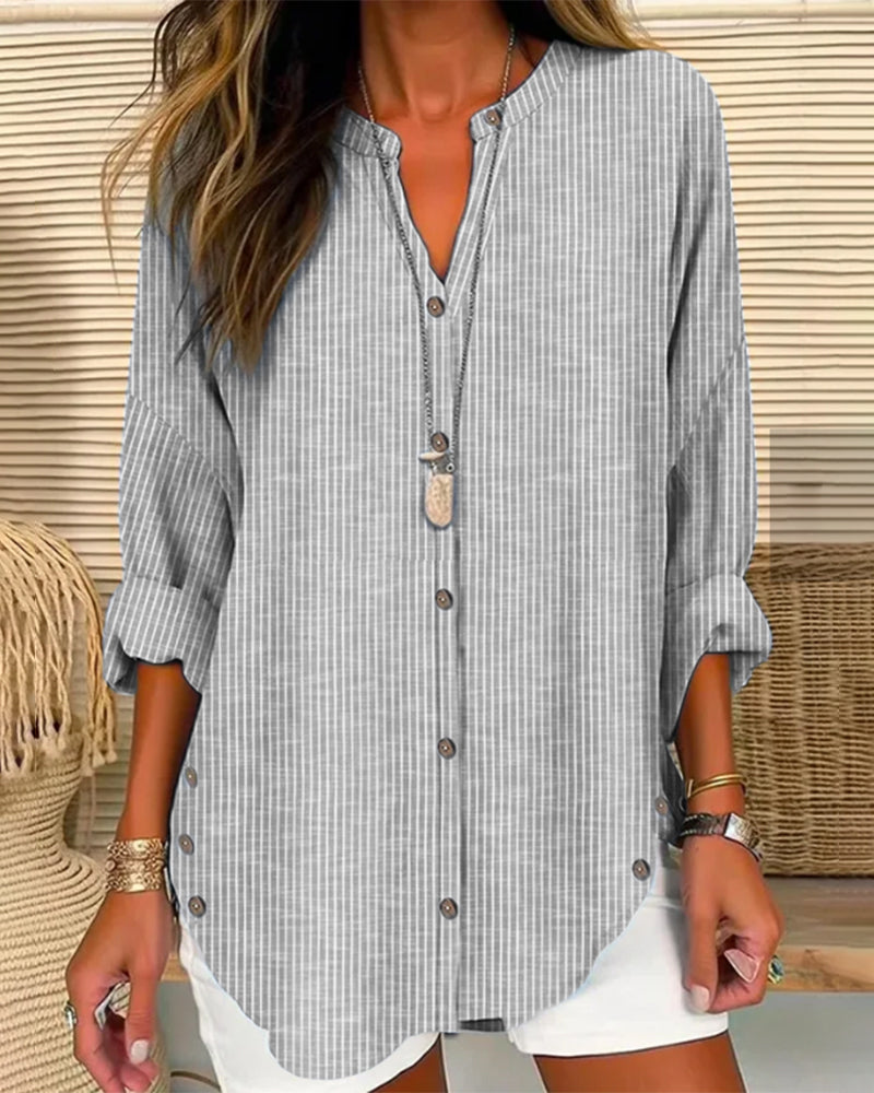 Reese™ | Laidback Loose Fit Striped Shirt