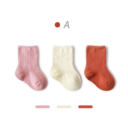 3 Pairs Cotton Baby Socks