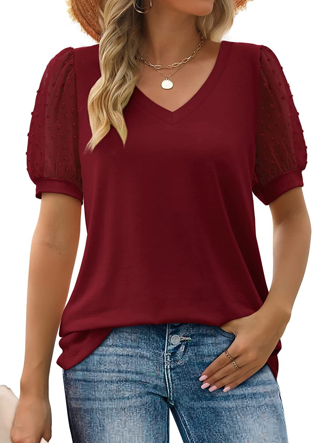 VERA - TOP WITH V-NECK