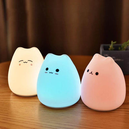 Fun Party Cat 7 Colors LED Night Lamp