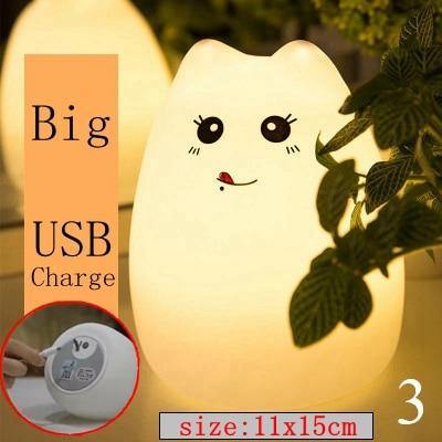 Fun Party Cat 7 Colors LED Night Lamp