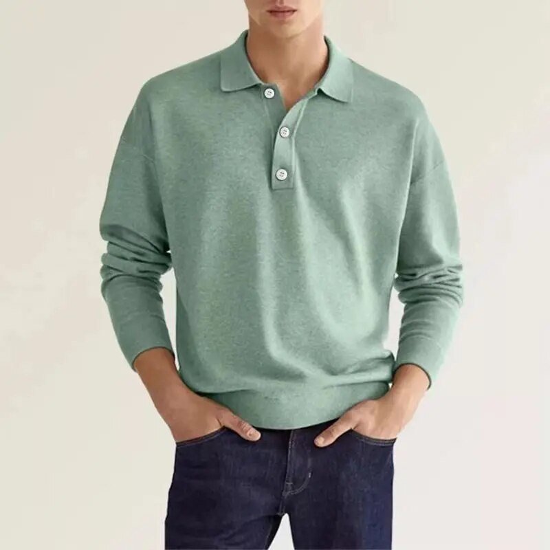 Serlene™ LONG SLEEVED POLO SHIRT - MAXIMUM ELEGANCE AND COMFORT