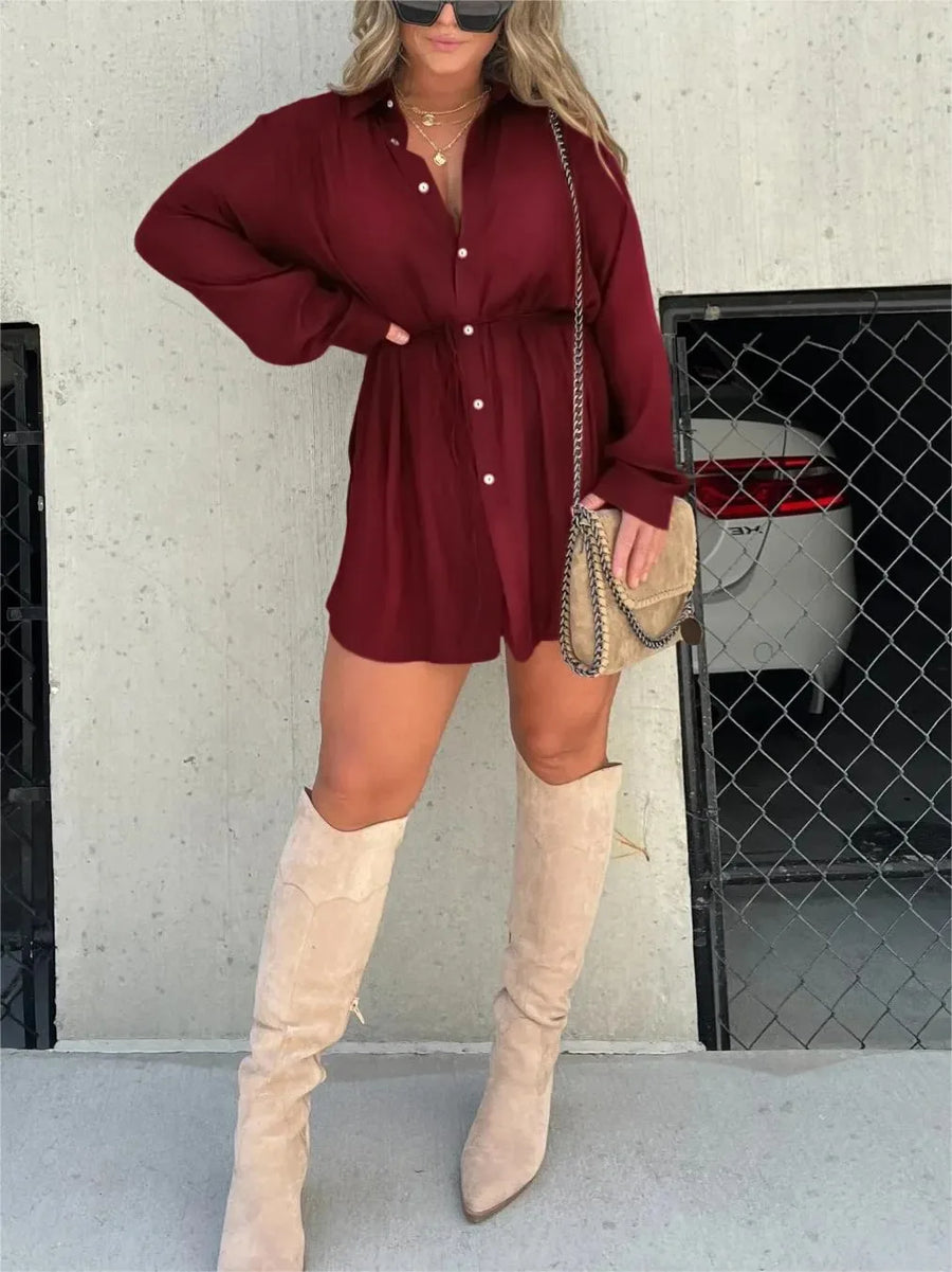 Chic Comfort: Plain 2-Piece Tunic Set