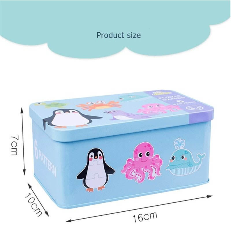 Baby 3D Animals Puzzle Iron Box