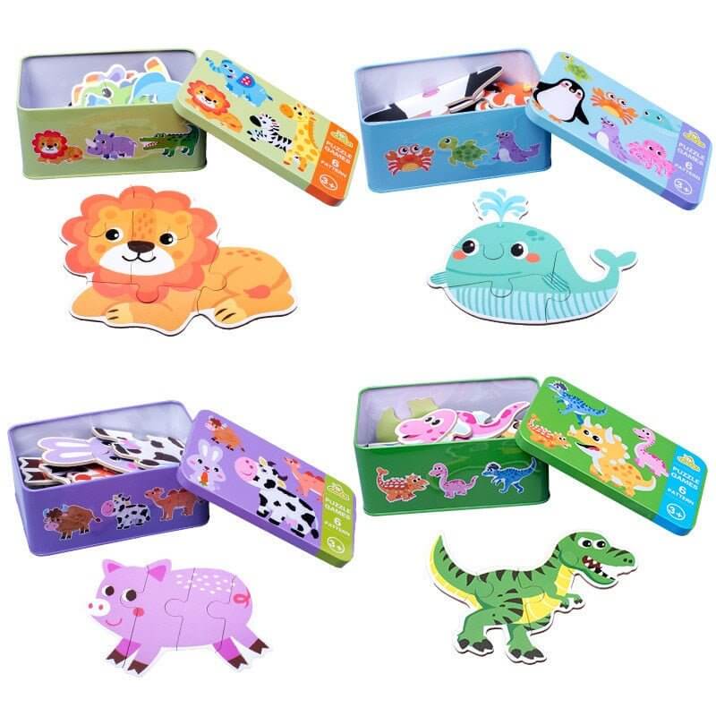 Baby 3D Animals Puzzle Iron Box