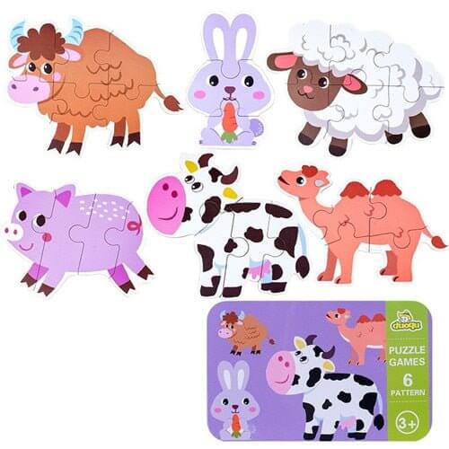 Baby 3D Animals Puzzle Iron Box