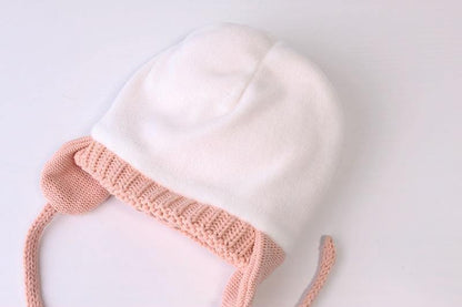 Baby Cotton Knitted Earflap Beanie Bonnet Cap