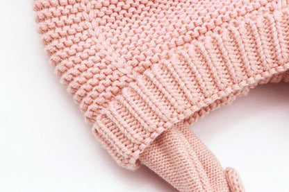 Baby Cotton Knitted Earflap Beanie Bonnet Cap