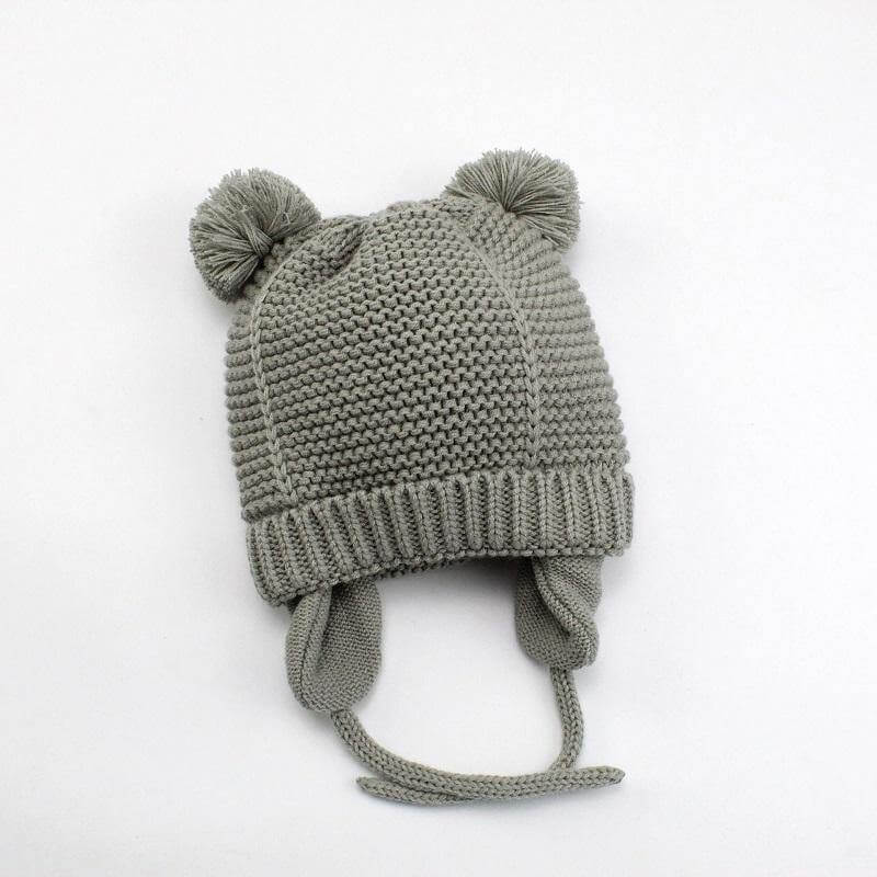 Baby Cotton Knitted Earflap Beanie Bonnet Cap