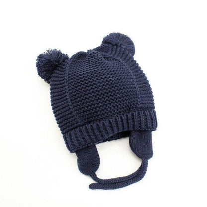 Baby Cotton Knitted Earflap Beanie Bonnet Cap