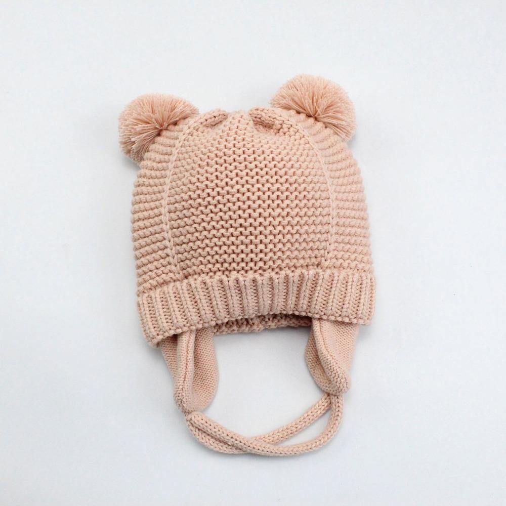 Baby Cotton Knitted Earflap Beanie Bonnet Cap