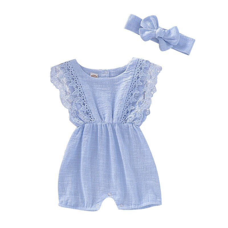 Mia™ | Baby Girl Lace Romper