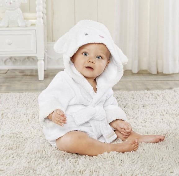 Soft Hooded Animal Baby Bathrobe Towels