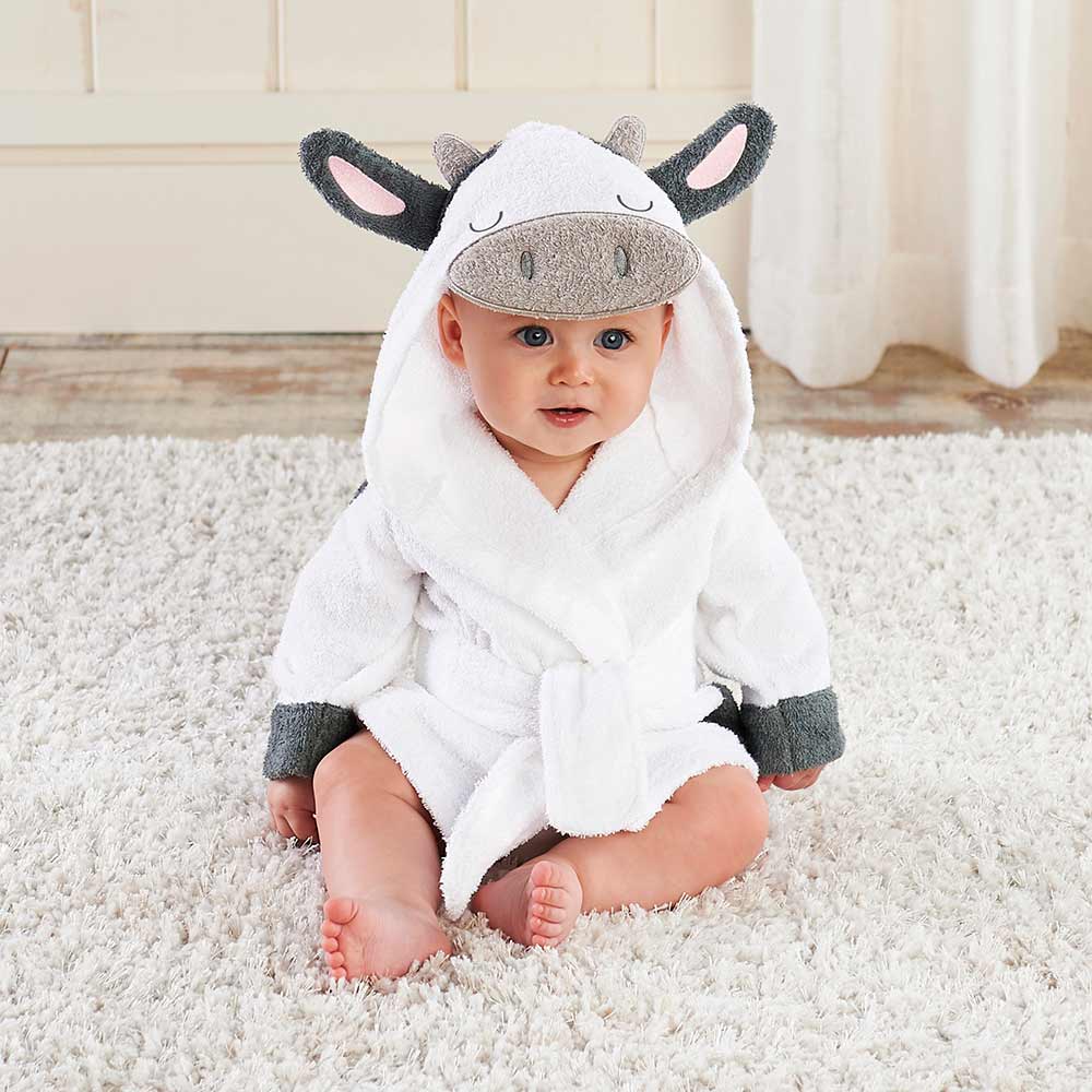 Soft Hooded Animal Baby Bathrobe Towels