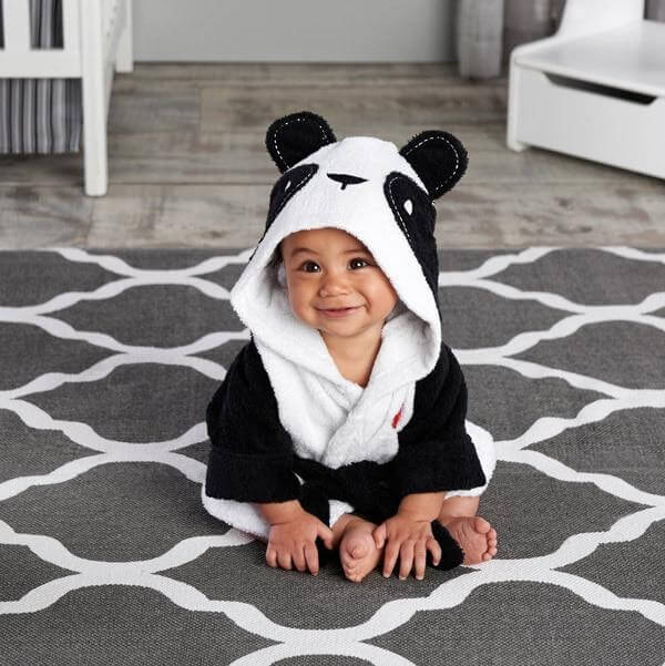 Soft Hooded Animal Baby Bathrobe Towels