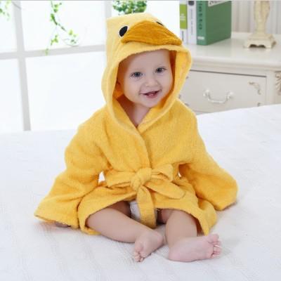 Soft Hooded Animal Baby Bathrobe Towels