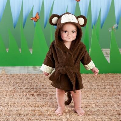 Soft Hooded Animal Baby Bathrobe Towels