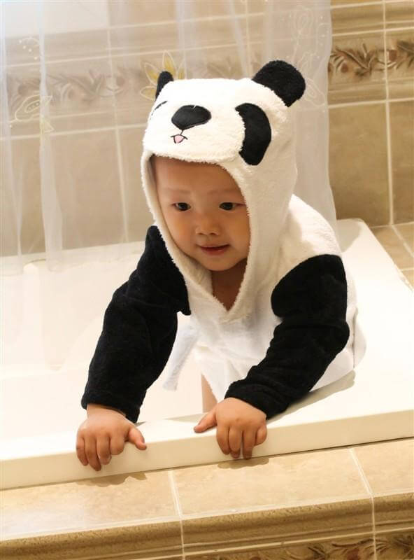 Soft Hooded Animal Baby Bathrobe Towels