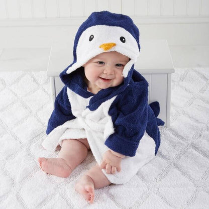 Soft Hooded Animal Baby Bathrobe Towels