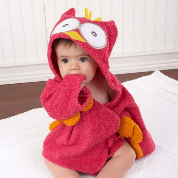 Soft Hooded Animal Baby Bathrobe Towels