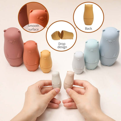 Baby Silicone Russian Nesting Dolls Toys