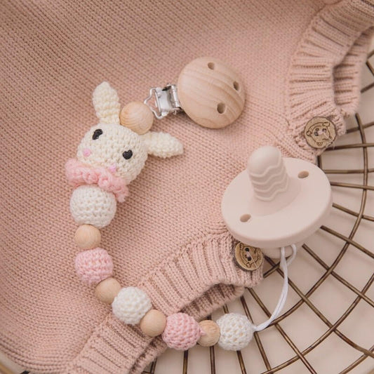 Baby Wood & Crochet Teething Chain