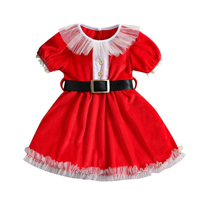 Christmas Festive Baby Dress & Cap