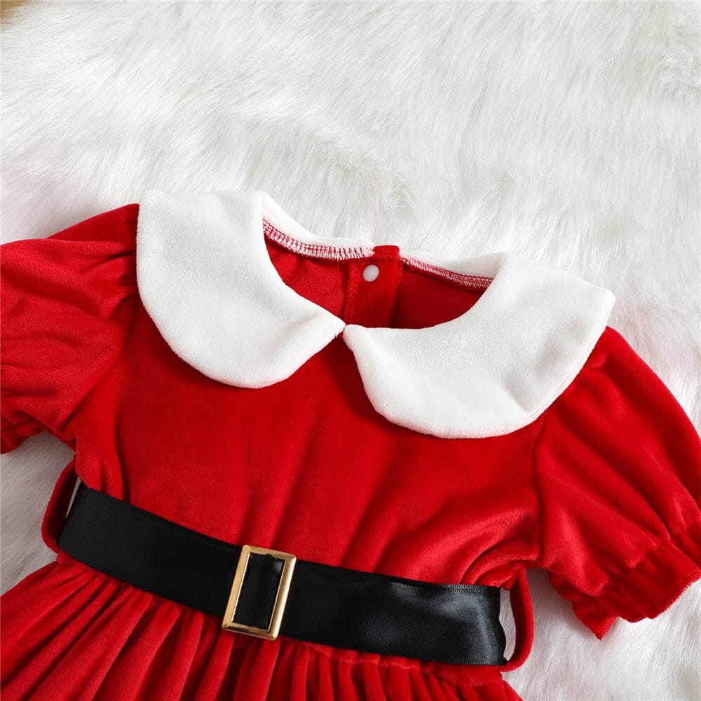 Christmas Festive Baby Dress & Cap