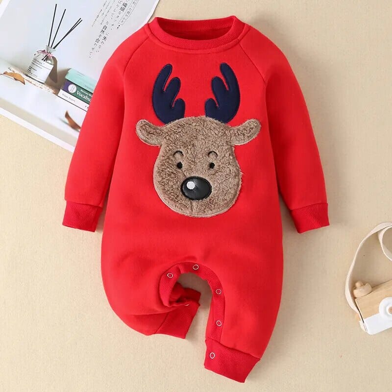 Baby Cotton Christmas Jumpsuit