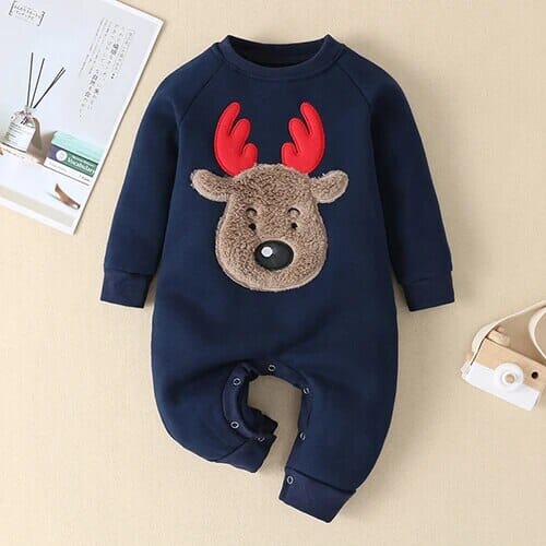 Baby Cotton Christmas Jumpsuit