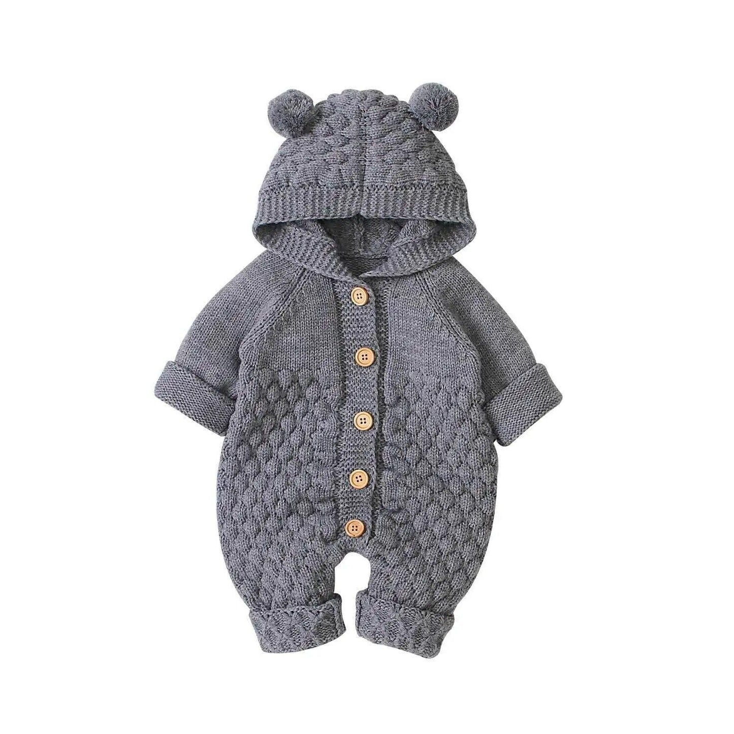 Hooded Wool Warm Cute Jumpsuit