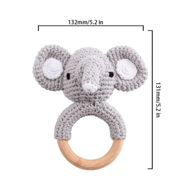 Crochet Animal Baby Teether Toy