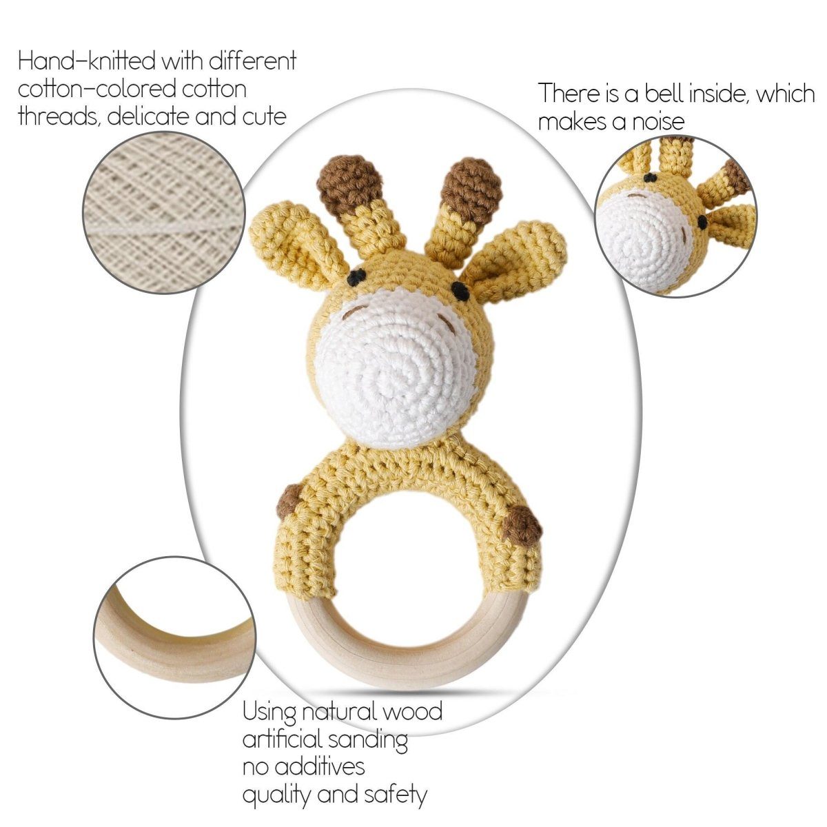 Crochet Animal Baby Teether Toy