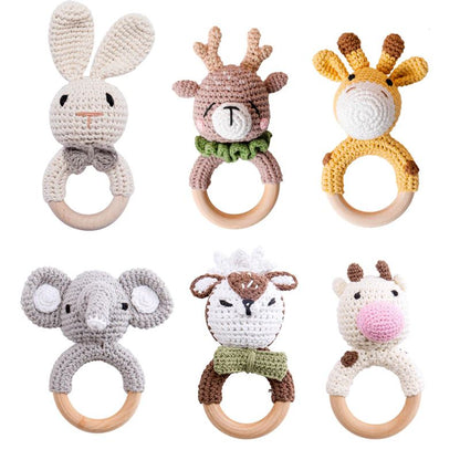 Crochet Animal Baby Teether Toy