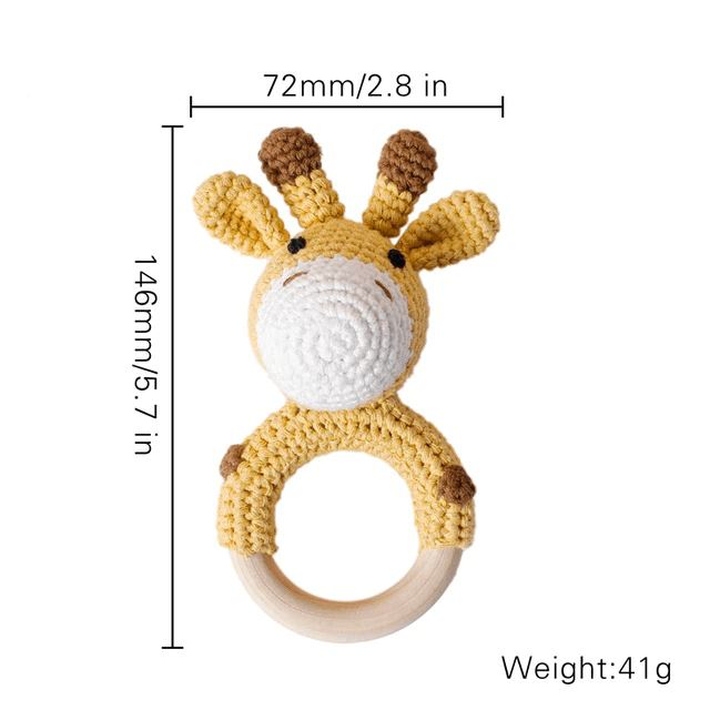 Crochet Animal Baby Teether Toy