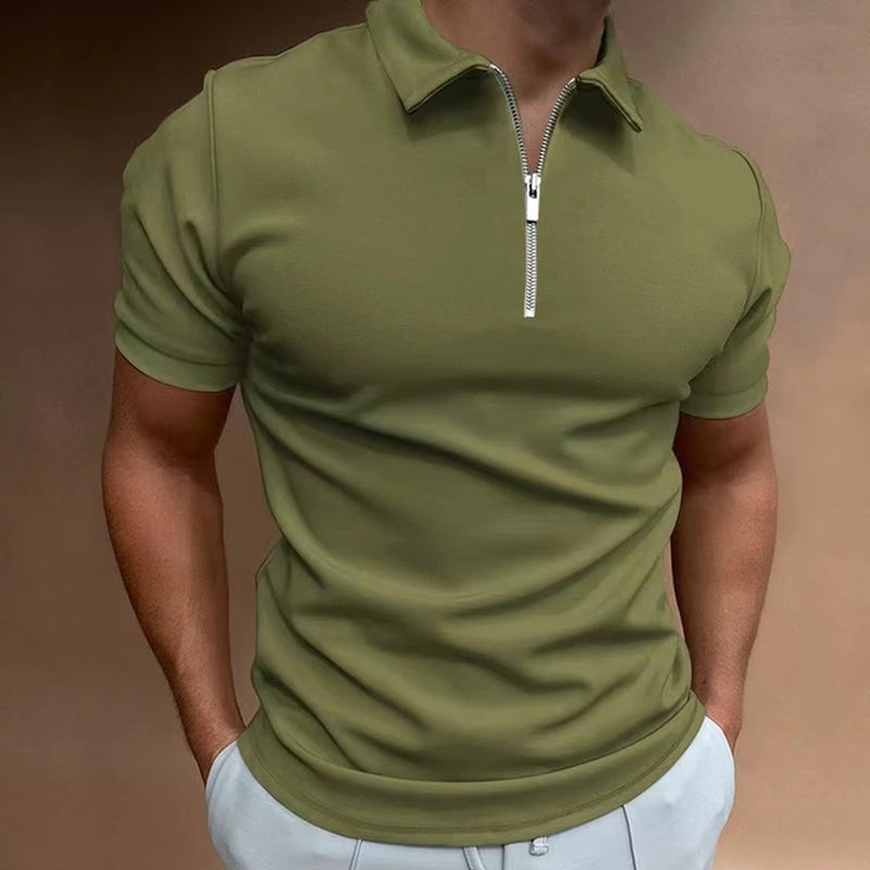 Simon Zip Up Polo