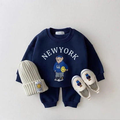 Baby Tracksuit Set Letter Bear