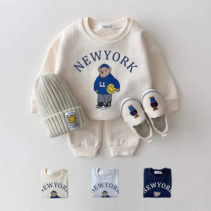 Baby Tracksuit Set Letter Bear