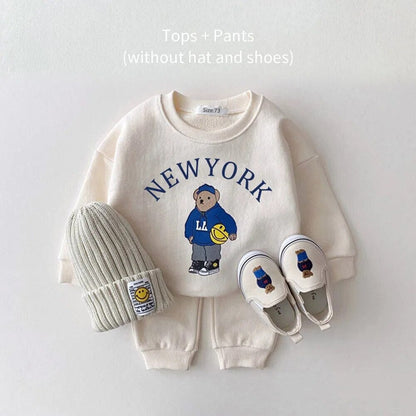 Baby Tracksuit Set Letter Bear