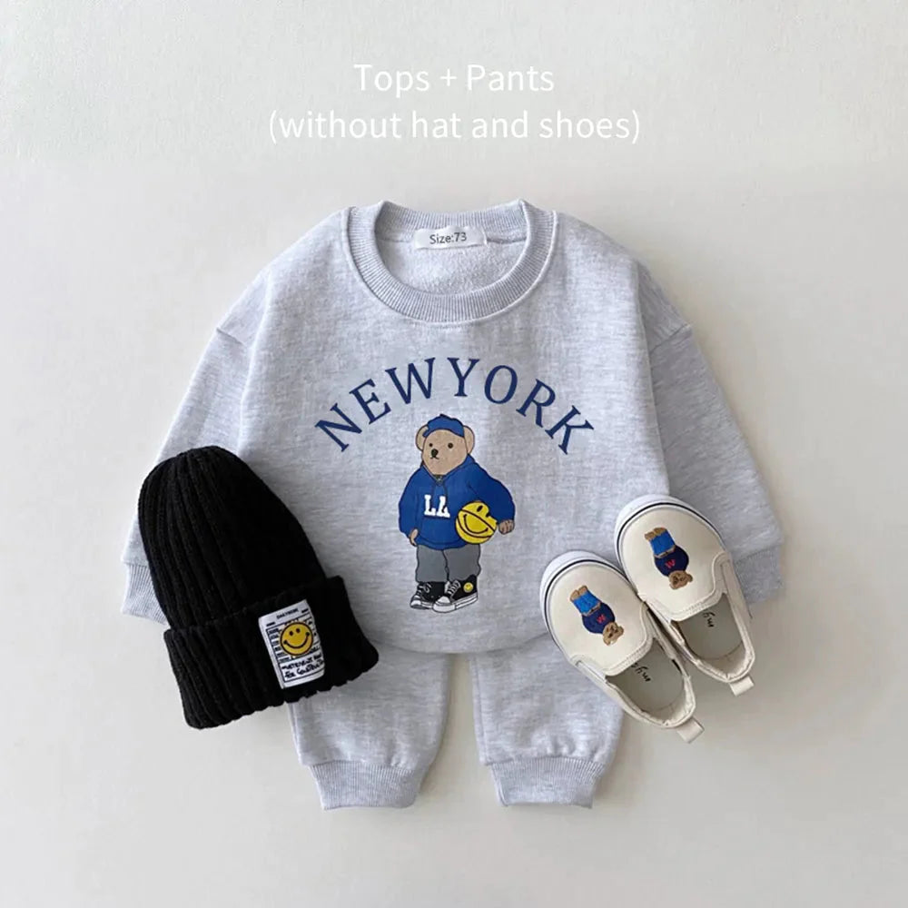 Baby Tracksuit Set Letter Bear