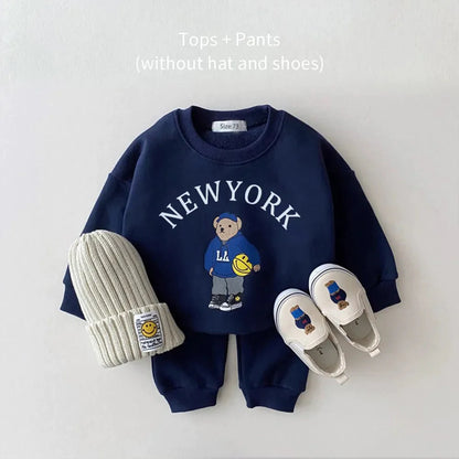 Baby Tracksuit Set Letter Bear