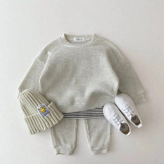 Noah™ | Baby Cotton Tracksuit Pullover Set