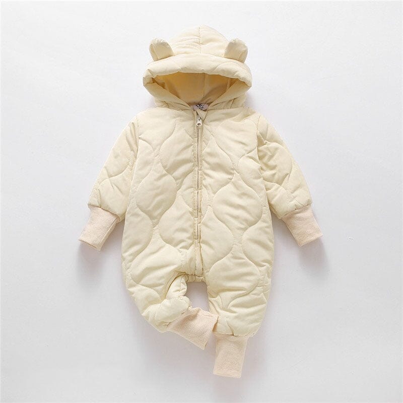 Winter Baby Fur Lining Bear Rompers