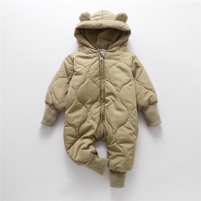 Winter Baby Fur Lining Bear Rompers