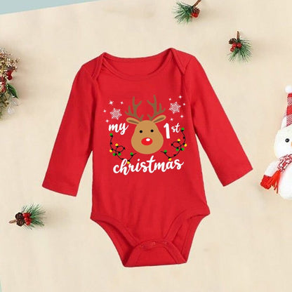 Red Christmas Baby Bodysuits