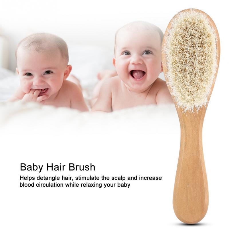 Natural Wool Baby Wooden Brush