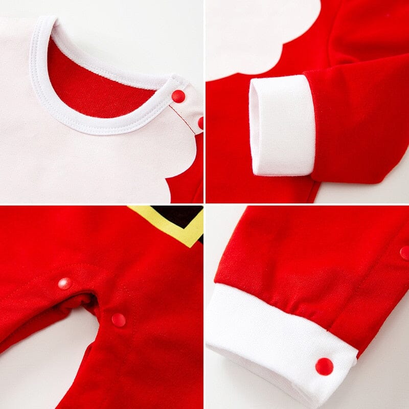 Christmas Long Sleeve Baby Jumpsuit & Hat Set